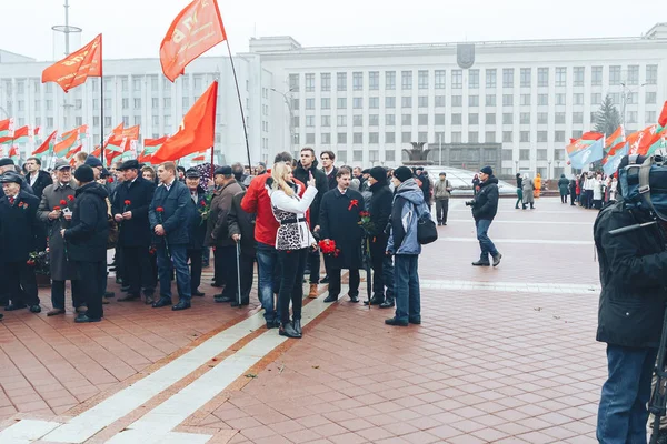 Novembro 2018 Minsk Bielorrússia Aniversário Grande Revolução Socialista Outubro Equipe — Fotografia de Stock