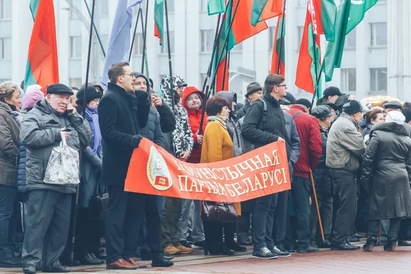 Novembro 2018 Minsk Bielorrússia Aniversário Grande Revolução Socialista Outubro Grupo — Fotografia de Stock