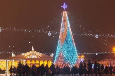 29 Aralık 2018 - Minsk, Beyaz Rusya: Kent Meydanı'yeni yıl kutlamaları. 