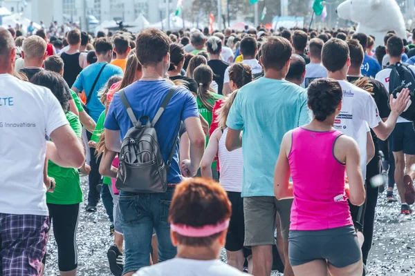 Septiembre 2018 Minsk Bielorrusia Media Maratón Minsk 2018 Gran Grupo — Foto de Stock