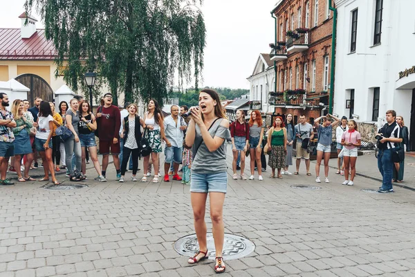 21 juli 2018, Minsk, Vitryssland Street festligheterna i staden — Stockfoto