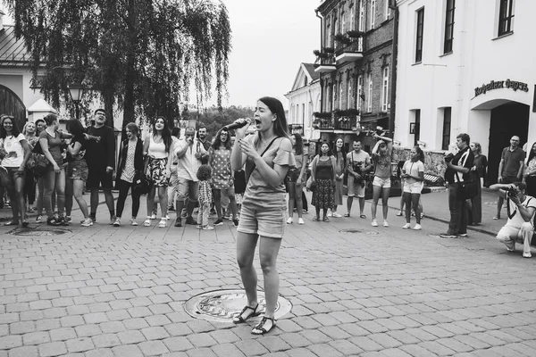 July 21, 2018, Minsk, Belarus Street festivities in the city — стоковое фото