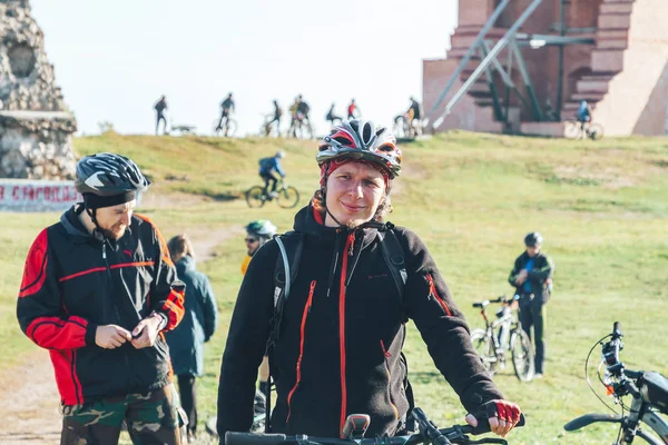 Október 2018 Navahrudak Fehéroroszország Castle Road Kerékpár Versenyben Részt Vevő — Stock Fotó