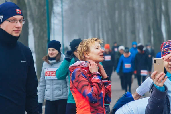Febrero 2019 Minsk Bielorrusia Carrera Dedicada Febrero Para Qahanna Mucha — Foto de Stock