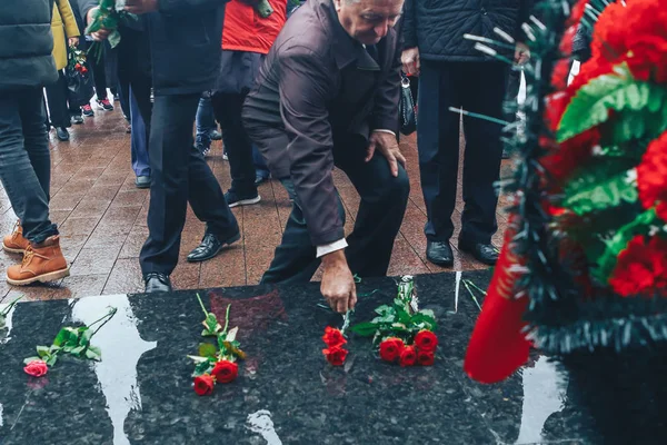 November 2018 Minsk Belarus People Memorial Roses Square Anniversary Great — Stock Photo, Image