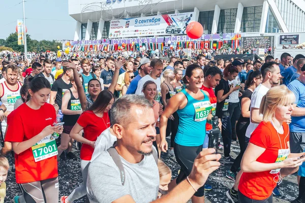 2018 Szeptember Minszk Fehéroroszország Half Marathon Minszk 2018 Ban Sportos — Stock Fotó
