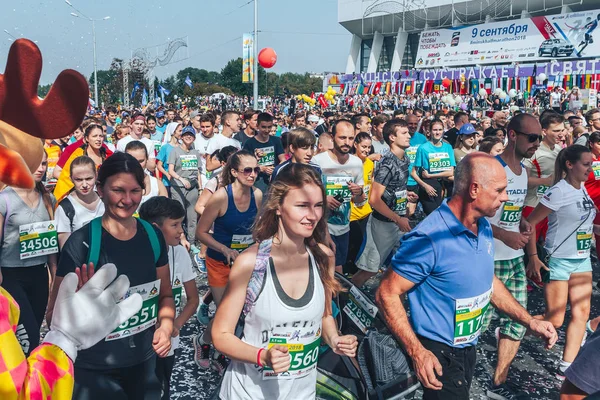 Settembre 2018 Minsk Bielorussia Mezza Maratona Minsk 2018 Grande Gruppo — Foto Stock