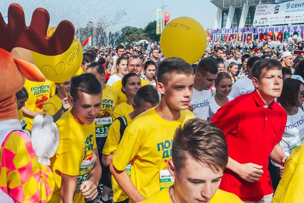 Settembre 2018 Minsk Bielorussia Mezza Maratona Minsk 2018 Grande Gruppo — Foto Stock