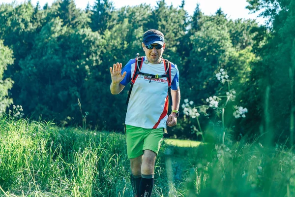 Május 2018 Naliboki Fehéroroszország All Fehérorosz Amatőr Maratoni Naliboki Kültéri — Stock Fotó