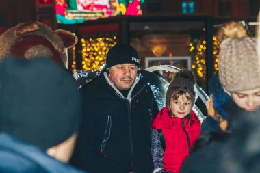 30 Aralık 2018 Minsk Belarus Yeni Yıl kutlamaları şehir meydanında.