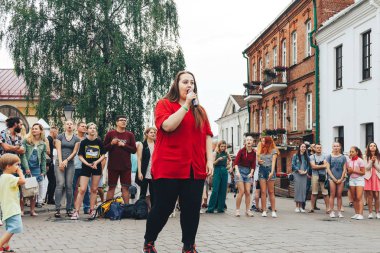 21 Temmuz 2018, Minsk, Beyaz Rusya sokak Şenlikleri şehir