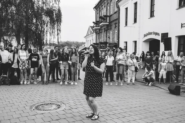 July 21, 2018, Minsk, Belarus Street festivities in the city — стоковое фото