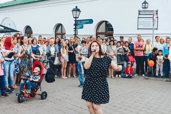 21 Temmuz 2018, Minsk, Beyaz Rusya sokak Şenlikleri şehir