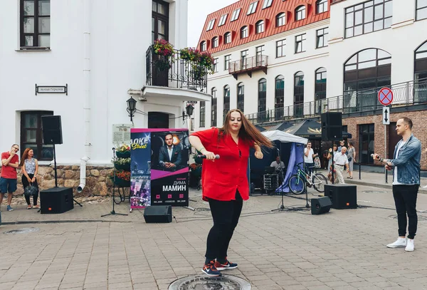 21 de julio de 2018, Minsk, Bielorrusia Fiestas callejeras en la ciudad — Foto de Stock