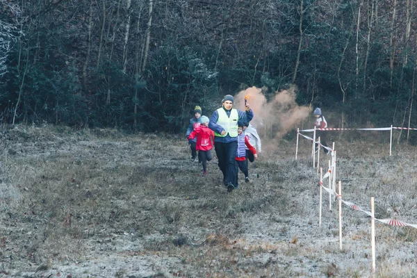 17 de noviembre de 2018 Logoisk Belarús Marathon Beetle - trail 8 LOGOYSK — Foto de Stock