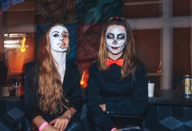 Ekim 28-29, 2017 Minsk Beyaz Rusya sanat alanı üst parti tatil Helloween adanmış.