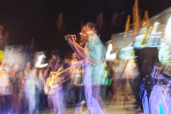 Σεπτεμβρίου 2018 Minsk Λευκορωσία Street Εορταστικές Εκδηλώσεις Στην Πόλη Βράδυ — Φωτογραφία Αρχείου