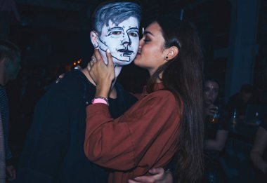 Ekim 28-29, 2017 Minsk Beyaz Rusya sanat alanı üst parti tatil Helloween adanmış.