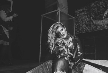 Ekim 28-29, 2017 Minsk Beyaz Rusya sanat alanı üst parti tatil Helloween adanmış.