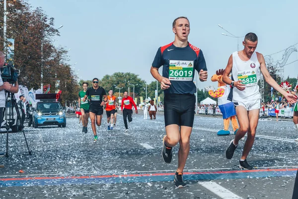 Setembro 2018 Minsk Belarus Meia Maratona Minsk 2018 Homens Cruzam — Fotografia de Stock