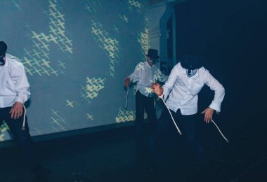 Ekim 28-29, 2017 Minsk Beyaz Rusya sanat alanı üst parti tatil Helloween adanmış.