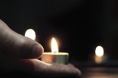 Memorial Day Mezinárodní den památky na holocaust Svíčka hoří