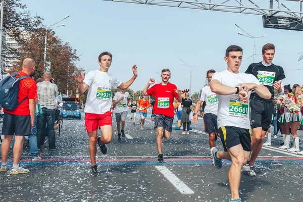 Settembre 9, 2018 Minsk Bielorussia Mezza Maratona Minsk 2018 Correre in città — Foto Stock