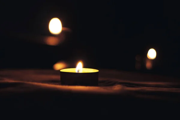 Memorial Day International Holocaust Remembrance Day Candle Burns Memory Dead — Stock Photo, Image