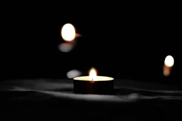 Memorial Day International Holocaust Remembrance Day The candle burns — Stock Photo, Image