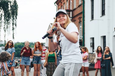 21 Temmuz 2018, Minsk, Beyaz Rusya sokak Şenlikleri şehir