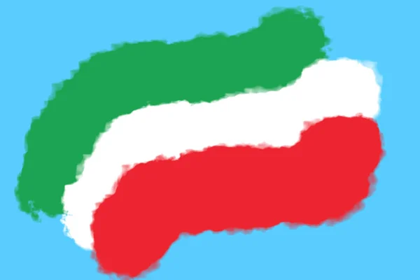 Bandiera tricolore italiana su immagine astratta per il copyspace . — Foto Stock