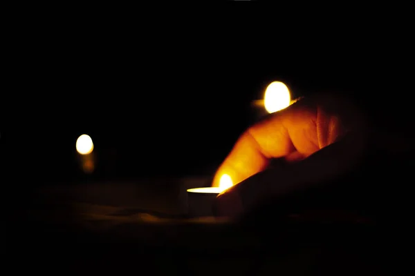 Gedenktag Internationaler Holocaust Gedenktag Die Kerze Brennt Gedenken Die Toten — Stockfoto