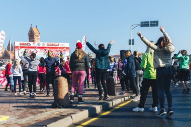 8 Mart 2019, Minsk Belarus Yarışı Kadınlar Günü onuruna 8 Mart