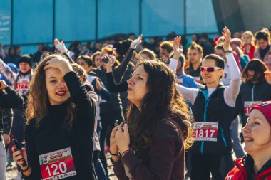 8 Mart 2019, Minsk Belarus Yarışı Kadınlar Günü onuruna 8 Mart