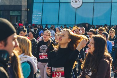 8 Mart 2019, Minsk Belarus Yarışı Kadınlar Günü onuruna 8 Mart