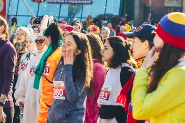 8 Mart 2019, Minsk Belarus Yarışı Kadınlar Günü onuruna 8 Mart