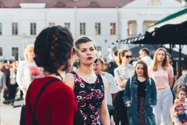 25 Mayıs 2019 Minsk Belarus Caddesi Şenlikleri