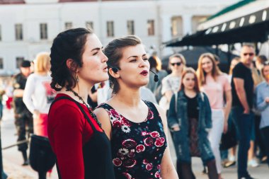 25 Mayıs 2019 Minsk Belarus Caddesi Şenlikleri