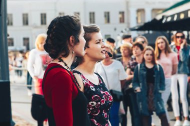 25 Mayıs 2019 Minsk Belarus Caddesi Şenlikleri