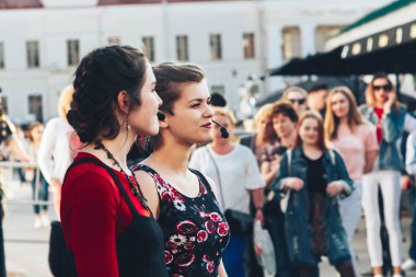 25 Mayıs 2019 Minsk Belarus Caddesi Şenlikleri