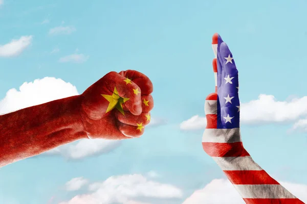 Diplomatic standoff between the United States and China. — Stock Photo, Image