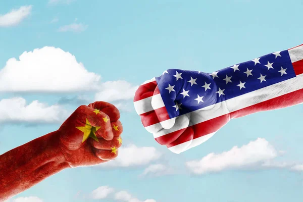 Concept trade war between us and china — Stock Photo, Image