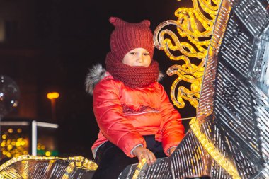 30 Aralık 2018 Minsk Belarus Yeni Yıl kutlamaları şehir meydanında.