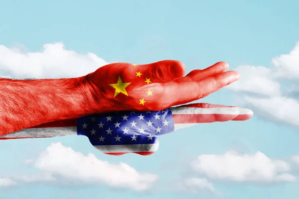 Concept trade war between us and china — Stock Photo, Image