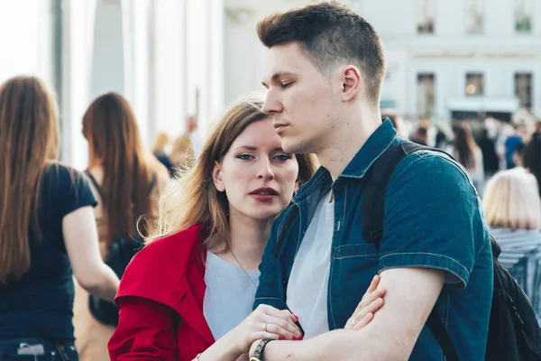 May 25, 2019 Minsk Belarus Street festivities in the evening city — Stock Photo, Image