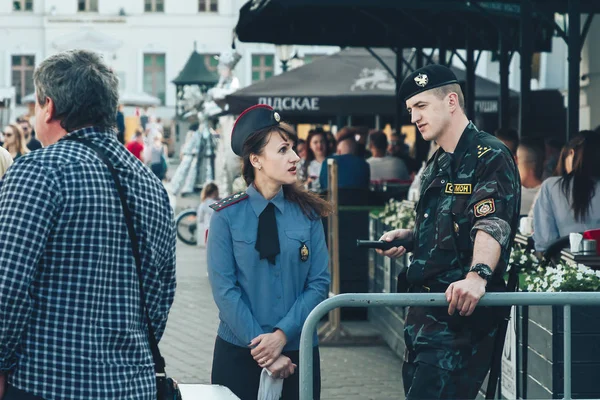 25 mai 2019 Minsk Biélorussie Fêtes de la rue dans la ville du soir — Photo