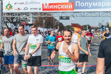 9 Eylül 2018 Minsk Belarus Yarı Maraton Minsk 2018