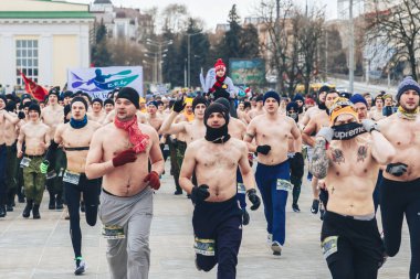 23 Şubat 2019 Minsk Belarus 23 Şubat bayramı onuruna gerçek erkekler yarışı