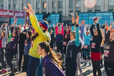 8 Mart 2019, Minsk Belarus Yarışı Kadınlar Günü onuruna 8 Mart