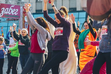 8 Mart 2019, Minsk Belarus Yarışı Kadınlar Günü onuruna 8 Mart